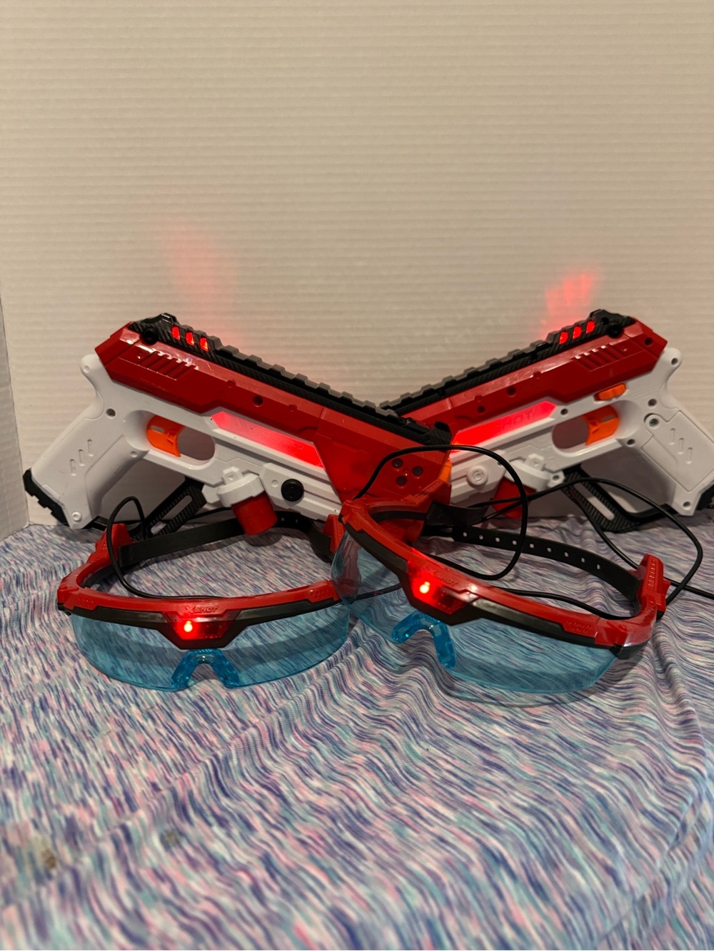 Zuru X Shot 2 Laser 360 Degrees Tag Game Player Guns And Glasses Headsets
